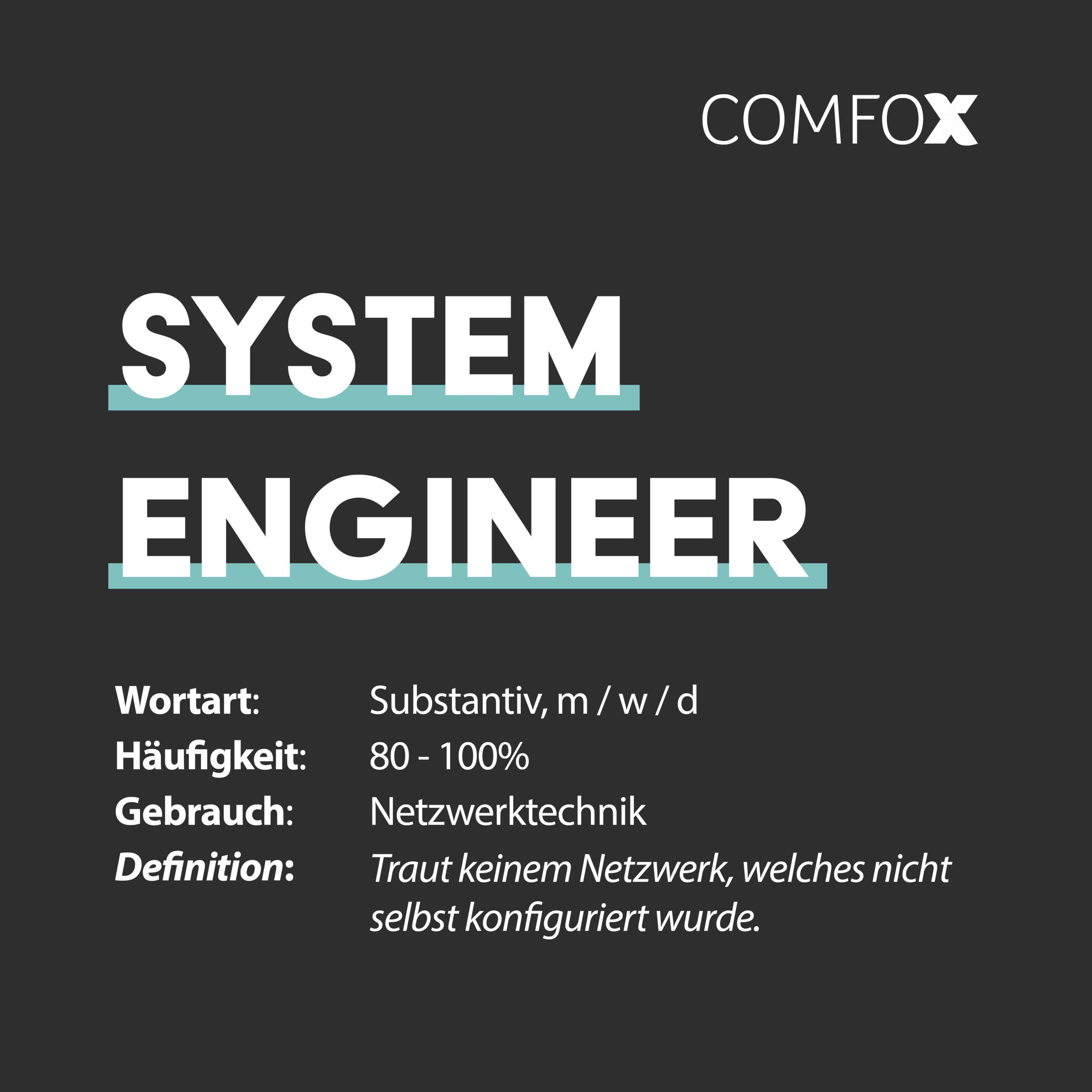 Wir suchen dich als System Engineer mit Spezialisierung auf Netzwerktechnik!