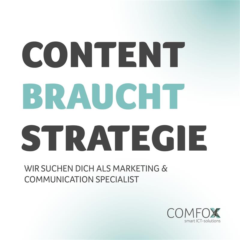 Wir suchen dich als Marketing & Communication Specialist!
